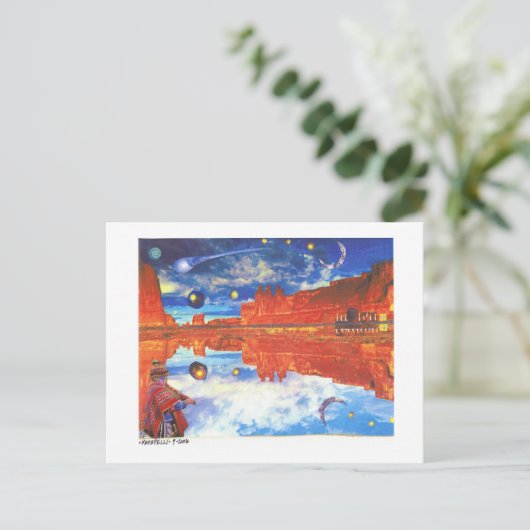 Dibble_Art12_Kokopelli-b1 Briefkaart (Staand voorkant)