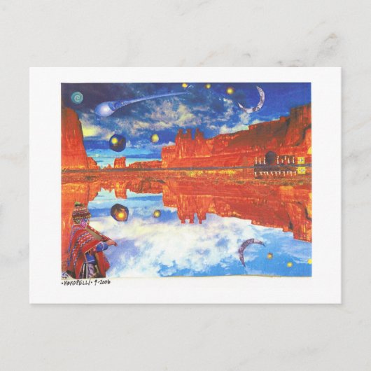 Dibble_Art12_Kokopelli-b1 Briefkaart (Voorkant)