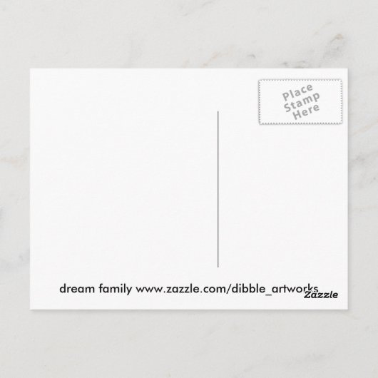 Dibble_Art16_Dream_Family Briefkaart (Achterkant)