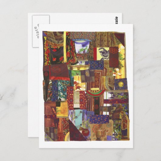 Dibble_Art20_Crazed_Quilt Briefkaart (Voorkant / Achterkant)