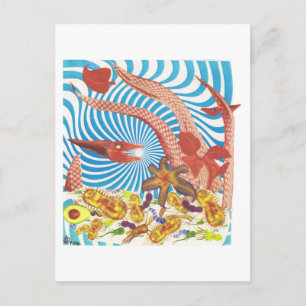 Dibble_Art29_Orange_Octopus Briefkaart