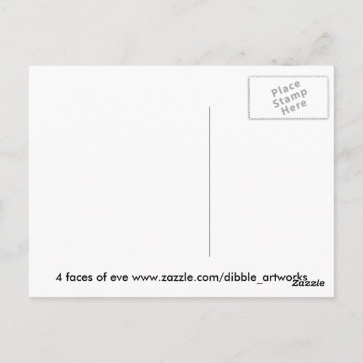Dibble_Artworks_069_4_Faces_Of_Eve Briefkaart (Achterkant)