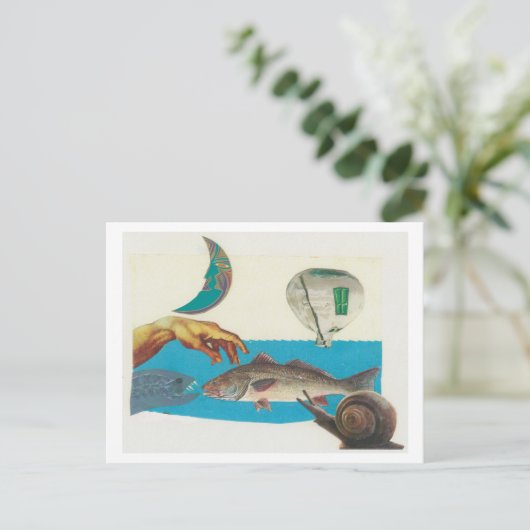 Dibble_Artworks_118_Red_Fish Briefkaart (Staand voorkant)