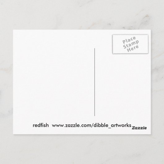Dibble_Artworks_118_Red_Fish Briefkaart (Achterkant)