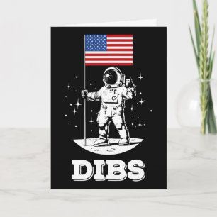 Dibs Amerikaanse vlag astronaut ruimte 4 juli Amer Kaart