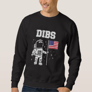 Dibs moon Astronaut vs Amerikaanse vlag op 4 juni  Trui