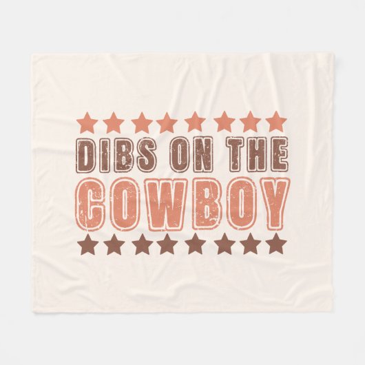Dibs On The Cowboy Fleece Deken (Voorkant (Horizontaal))
