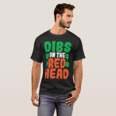 Dibs On The Redhead Irish Shamrock St Patrick's Da T-shirt (Voorkant volledig)