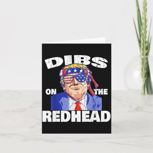 Dibs On The Redhead Shirt Funny St Patricks Day Pr Kaart (Voorkant)