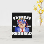 Dibs On The Redhead Shirt Funny St Patricks Day Pr Kaart (Gele Bloem)