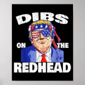 Dibs On The Redhead Shirt Funny St Patricks Day Pr Poster (Voorkant)