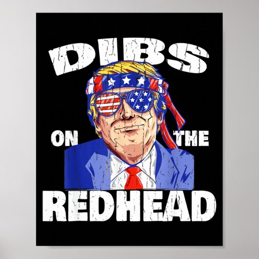 Dibs On The Redhead Shirt Funny St Patricks Day Pr Poster (Voorkant)