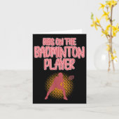 Dibs op Badminton Player Shuttle Coach Graphic Kaart (Gele Bloem)