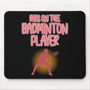 Dibs op Badminton Player Shuttle Coach Graphic Muismat