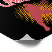 Dibs op Badminton Player Shuttle Coach Graphic Poster (Hoek)