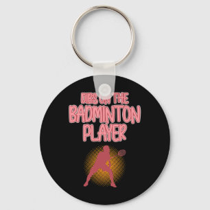 Dibs op Badminton Player Shuttle Coach Graphic Sleutelhanger