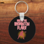 Dibs op Badminton Player Shuttle Coach Graphic Sleutelhanger (Voorkant)