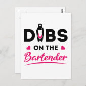Dibs op de Bartender Briefkaart (Voorkant / Achterkant)