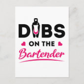 Dibs op de Bartender Briefkaart (Voorkant)
