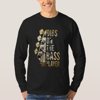 Dibs op de bassist gitaar gitarist t-shirt