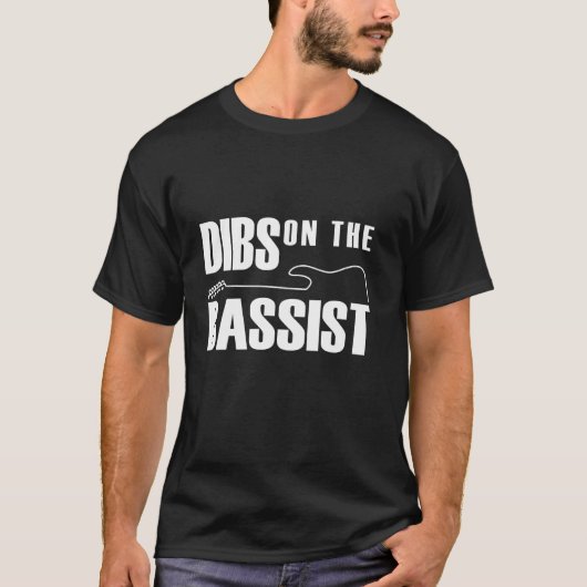 Dibs op de bassist Grappige basgitarist Vrouw T-shirt (Voorkant)