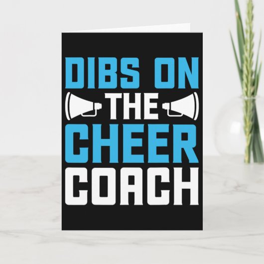 Dibs Op De Cheercoach - Cheerleader Cheerleading Kaart (Voorkant)