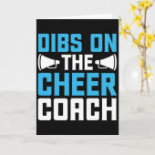 Dibs Op De Cheercoach - Cheerleader Cheerleading Kaart (Gele Bloem)