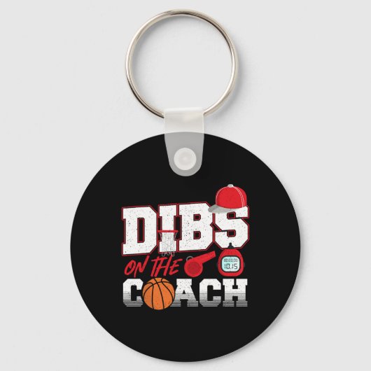 Dibs op de Coach Basketbal Coach Vrouw Vriendin Sleutelhanger (Voorkant)
