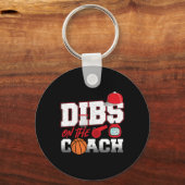 Dibs op de Coach Basketbal Coach Vrouw Vriendin Sleutelhanger (Voorkant)