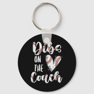Dibs op de coach honkbal vrouw grappig sport coach sleutelhanger