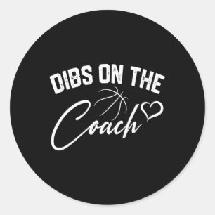 Dibs op de coach Schattige Bysketbyll coach vrouw  Ronde Sticker