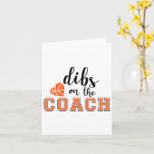 Dibs op de coach schetsen hart grappige geschenken kaart (Gele Bloem)