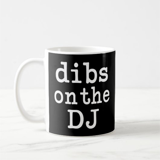 Dibs op de DJ grappig vrouwen shirt Koffiemok (Links)