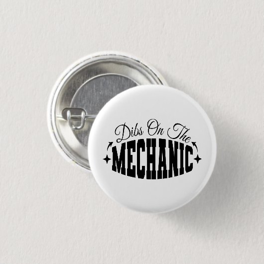 Dibs op de Mechanic Funny Mechanic's vrouw sarcasm Ronde Button 3,2 Cm (Voorkant /achterkant)