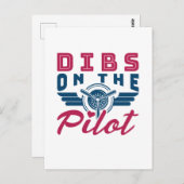 Dibs op de piloot Airman Wife Briefkaart (Voorkant / Achterkant)