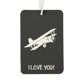 Dibs op de piloot, luchtvaart, minimalistisch, gra luchtverfrisser (Achterkant)