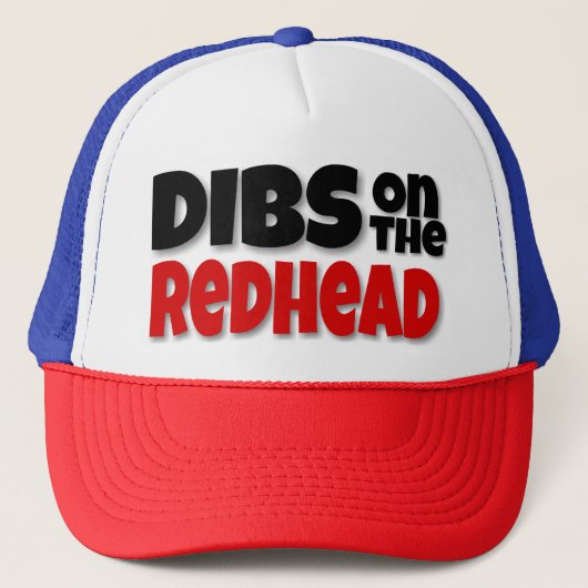 DIBS OP DE REDHEAD TRUCKER HAT TRUCKER PET (Voorkant)