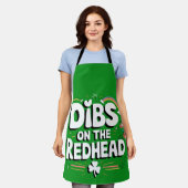Dibs Op De Roodharige Funny St. Patrick's Dag Schort (Gedragen)