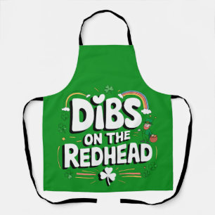 Dibs Op De Roodharige Funny St. Patrick's Dag Schort