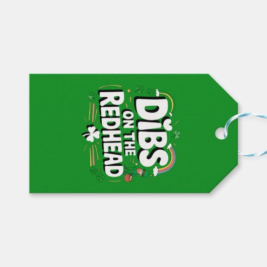 Dibs Op De Roodharige Funny St. Patrick's Day Cadeaulabel (Voorkant (Horizontaal))