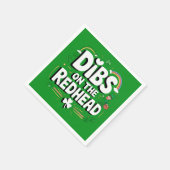 Dibs Op De Roodharige Grappige St. Patrick's Dag Servet (Hoek)