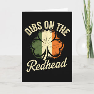Dibs Op De Roodharige Ierse St. Patrick's Day Klav Kaart