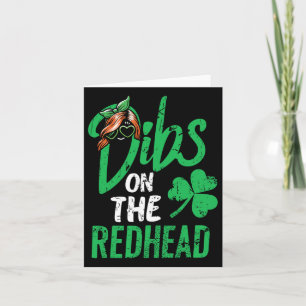 Dibs op de roodharige Mannen St Patricks Day Kaart