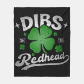 Dibs op de roodharige St Patrick's Day Fleece Deken (Voorkant)