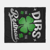 Dibs op de roodharige St Patrick's Day Fleece Deken (Voorkant (Horizontaal))