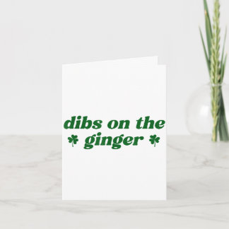 Dibs op de roodharige St. Patrick's Day Ierse rood Kaart