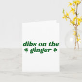 Dibs op de roodharige St. Patrick's Day Ierse rood Kaart (Gele Bloem)