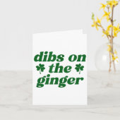 Dibs op de roodharige St. Patrick's Day Ierse rood Kaart (Gele Bloem)