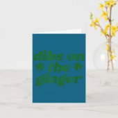 Dibs op de roodharige St. Patrick's Day Ierse rood Kaart (Gele Bloem)