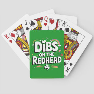 Dibs op de roodharige St Patrick's Day Pokerkaarten
